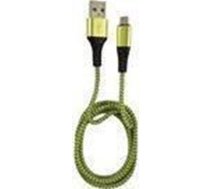 Kabel USB LC-Power USB-A - microUSB 1 m Zielono-szary (31332G) (31332G)