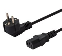 Kabel zasilający Schuko męski - IEC C13, kątowy, 3m, CL-146 (SAVIO CL-146)
