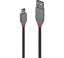 Lindy 3m USB 2.0 Type A to Mini-B Cable, Anthra Line (36724)