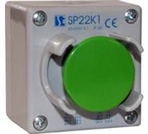 Spamel Kaseta sterownicza 1-otworowa przycisk grzybkowy z osłoną zielony 1Z (SP22K126-1) (SP22K126-1)
