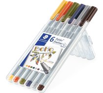 Staedtler Cienkopis triplus BOHO 0.3 mm 6 kolorów w etui Staedtler (492690)