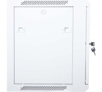 Szafa krosowa wisząca 19" 12U rack 600x600, drzwi pełne, niedzielona, złożona, nośność 60kg, szara (DN-W19 12U/600/MD)