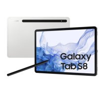 Samsung Galaxy Tab S8 SM-X706 5G LTE 128 GB 27.9 cm (11") Qualcomm Snapdragon 8 GB Wi-Fi 6 (802.11ax) Android 12 Silver (SM-X706BZSAEUE)