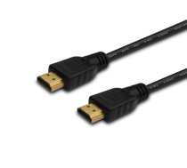 Kabel HDMI (M) 10m, czarny, złote końcówki, v1.4 high speed, ethernet/3D, CL-34 (SAVIO CL-34)