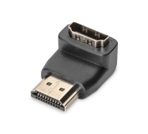 Adapter HDMI HighSpeed z Ethernetem 4K 60Hz UHD Typ HDMI A kątowy/HDMI A M/Ż Czarny (AK-330502-000-S)