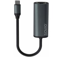 Adapteris Savio USB-C 3.1 Gen 1 - RJ-45 Gigabit Ethernet (AK-56)