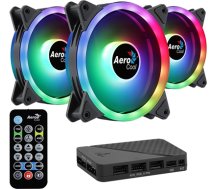 Aerocool DUO12PRO Kit 3xFan 12cm ARGB LED Dual Ring Antivibration 6 Pins Black (64B0F00870CF576B3EAF0304083974F96C3DEC94)