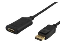 Kabelis DELTACO DisplayPort - HDMI, 1.0m, 4K i 60Hz, HDCP 2.2, 3D, juodas / DP-HDMI36-K (DP-HDMI36-K)