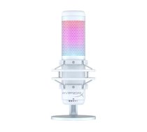 Mikrofons HyperX QuadCast S - USB Microphone White-Grey - RGB Lighting (519P0AA)