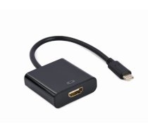 Adapteris Gembird USB Type-C Male - HDMI Female 4K@30Hz 15cm Black (A-CM-HDMIF-03)