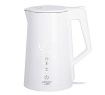 Adler | Kettle | AD 1345w | Electric | 2200 W | 1.7 L | Stainless steel | 360° rotational base | White (AD 1345 white)