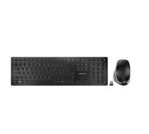 CHERRY DW 9500 SLIM keyboard Mouse included RF Wireless + Bluetooth QWERTZ German Black, Grey (JD-9500DE-2)