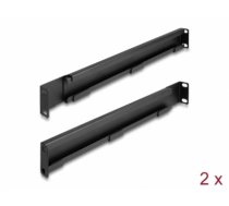 Delock 19″ Mounting bracket adjustable length 368 - 600 mm for network cabinet 1U 2 pieces (66885)