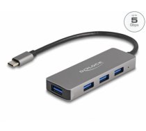 Delock 4 Port USB 3.2 Gen 1 Hub with USB Type-C™ connector – USB Type-A ports on the side (63173)