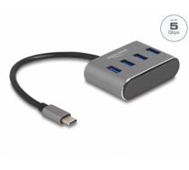 Delock 4 Port USB 3.2 Gen 1 Hub with USB Type-C™ connector – USB Type-A ports on top (63223)