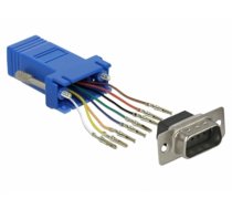Delock Adapter Sub-D 9 pin male to RJ45 female Assembly Kit blue (66167)