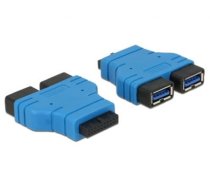 Delock Adapter USB 3.0 pin header female  2 x USB 3.0 Type-A female â parallel (65670)