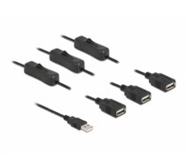 Delock Cable USB Type-A male to 3 x USB Type-A female with switch 1 m (86804)