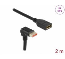Delock DisplayPort extension cable male 90° downwards angled to female 8K 60 Hz 2 m (87091)