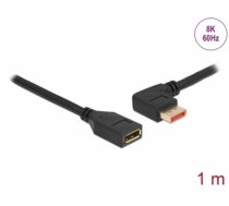 Delock DisplayPort extension cable male 90° left angled to female 8K 60 Hz 1 m (87073)
