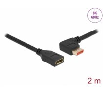 Delock DisplayPort extension cable male 90° left angled to female 8K 60 Hz 2 m (87075)