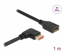 Delock DisplayPort extension cable male 90° right angled to female 8K 60 Hz 1 m (87077)