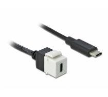 Delock Keystone Module USB 3.0 C female > USB 3.0 C male with cable (86399)