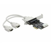 Delock PCI Express Card to 2 x Serial RS-232 with voltage supply 5 V / 12 V (89909)