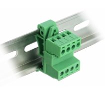 Delock Terminal Block Set for DIN Rail 4 pin with pitch 5.08 mm angled (66079)