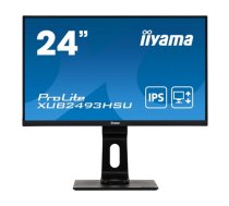iiyama ProLite XUB2493HS-B5 - LED monitor - 24" (23.8" viewable) - 1920 x 1080 Full HD (1080p) @ 75 Hz - IPS - 250 cd / m² - 1000:1 - 4 ms - HDMI, DisplayPort - speakers - matte black (XUB2493HS-B5)