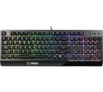 MSI VIGOR GK30 RGB MEMchanical Gaming Keyboard ' UK Layout, MECH. Membrane switches, 6-Zone RGB Lighting, RGB Mystic Light, water repellent keyboard design' S11-04US273-CLA