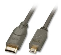 Lindy High-Speed-HDMI® cable with Ethernet, Type C (Mini) / Type D (Micro), 1.5m (LIN41342)