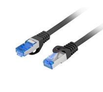 Patchcord kat.6a S/FTP LSZH CCA 0.25m czarny fluke  (PCF6A-10CC-0025-BK)