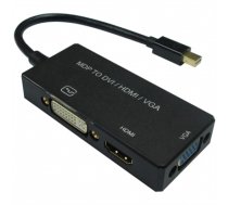 VALUE Mini DisplayPort - DVI/DP/HDMI Adapter, Mini DP M - VGA/DVI/HDMI F, v1.2, (12.99.3154)