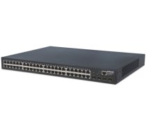 Intellinet 48-Port Gigabit Ethernet Web-Managed Switch with 4 SFP Ports, 48 x 10/100/1000 Mbps RJ45 Ports + 4 x SFP, IEEE 802.3az Energy Efficient Ethernet, SNMP, QoS, VLAN, ACL, 19 Rackmount (561334)
