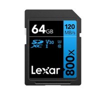 Karta Lexar Professional 800x SDXC 64 GB Class 10 UHS-I/U3 V30 (LSD0800064G-BNNNG) (LSD0800064G-BNNNG)