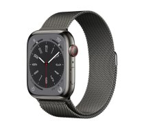 Apple Watch Series 8 GPS + Cellular 45mm Graphite Stainless Steel Case with Graphite Milanese Loop eol (162736)