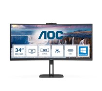 AOC V5 CU34V5CW/BK computer monitor 86.4 cm (34") 3440 x 1440 pixels LED Black (CU34V5CW/BK)