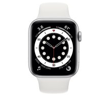 Apple Watch Series 6 44mm Stainless steel GPS+Cellular Silver (lietots, stāvoklis A) (h4hdq013q20d)