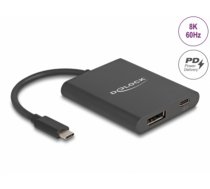 Delock USB Type-C™ Adapter zu DisplayPort (DP Alt Mode) 8K mit HDR und Power Delivery 60 W (64202)