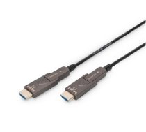 Kabel hybrydowy AOC HDMI 2.0 Premium High Speed Ethernet 4K60Hz UHD HDMI D/A HDMI D/A M/M z odłączanym wtykiem, 30m, Czarny (AK-330127-300-S)