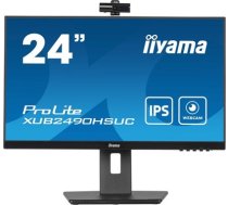 24" ETE IPS-panel, 1920x1080, Webcam 1080P Auto Focus, 15cm Height Adj. Stand, Pivot, 5ms, 250cd/m², Speakers, HDMI, DisplayPort, USB2.0 port  (23,8" VIS) (XUB2490HSUC-B5)