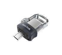 Sandisk Ultra Dual m3.0 USB flash drive 64 GB USB Type-A / Micro-USB 3.2 Gen 1 (3.1 Gen 1) Black,Silver,Transparent (17AECDE9854D9313D2EE7620A642627D8FA4C50A)
