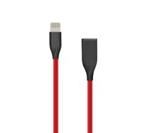 Silicone Cable USB- Lightning, 1m (red) (CA911400)