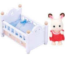 Sylvanian Families Chocolate Rabbit Baby Set (Baby Bed) (5017)