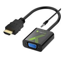 Techly Cable Converter Adapter HDMI to VGA with Audio IDATA HDMI-VGA2A (IDATA-HDMI-VGA2A)