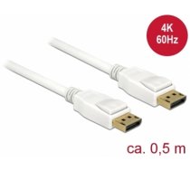 Delock Cable Displayport 1.2 male > Displayport male 4K 60 Hz 0.5 m (85507)