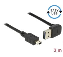 Delock Cable EASY-USB 2.0 Type-A male angled up / down > USB 2.0 Type Mini-B male 3 m (83545)
