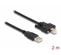 Delock Cable USB 2.0 Type-A male to Type-B male with screws 2 m (87201)