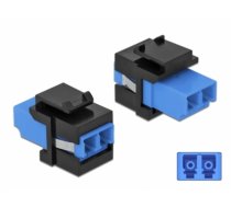 Delock Keystone Module LC Duplex female to LC Duplex female blue / black (86718)